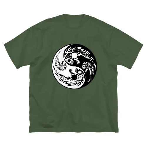 陰陽二連髑髏 旋転（オリジナル家紋シリーズ） Big T-Shirt