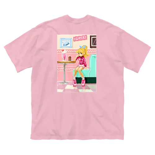 Waiting girl in the Cafe 80's ビッグシルエットTシャツ