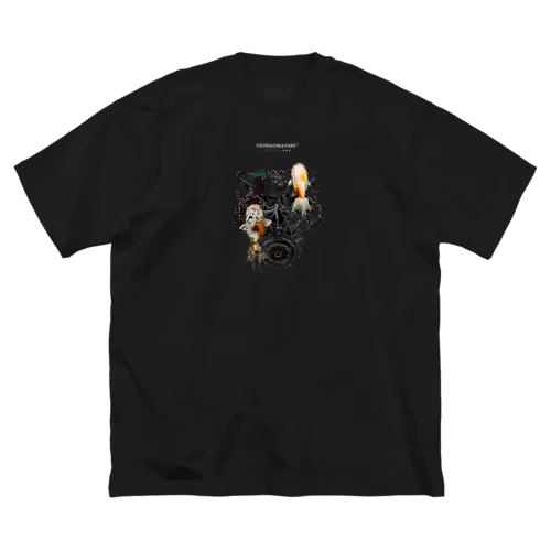 YOUNGCREATORS SEASON ONE "ENGINE WHT" ビッグシルエットTシャツ