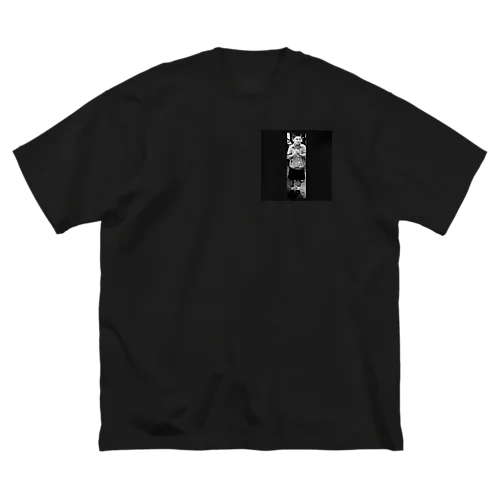 黒和和（モノクロ） ビッグシルエットTシャツ