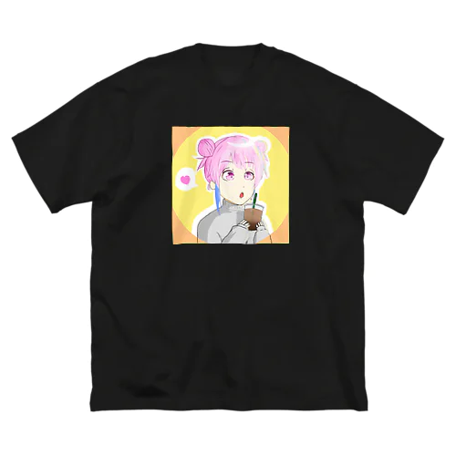 タピる女の子 ビッグシルエットTシャツ