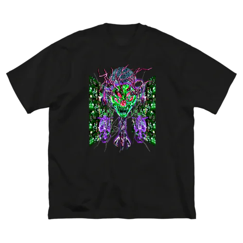 (psycho　skull) ビッグシルエットTシャツ