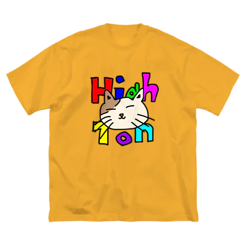 High Ton ねこ ビッグシルエットTシャツ