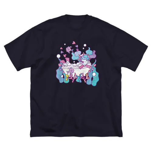 涙鱗バスルーム ビッグシルエットTシャツ