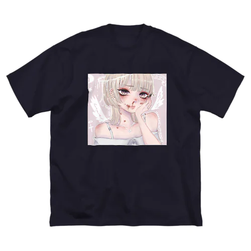 金髪ウルフちゃん(鼻血) ビッグシルエットTシャツ