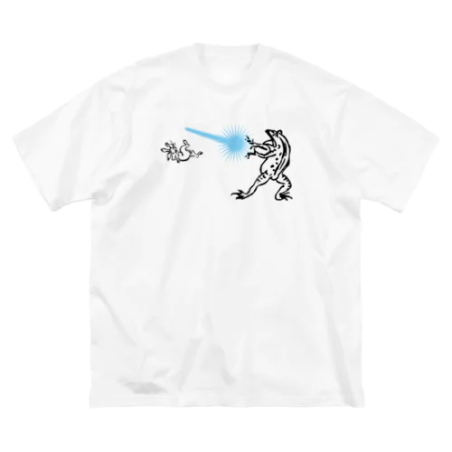 鳥獣人物戯画　カメハメ波 ビッグシルエットTシャツ