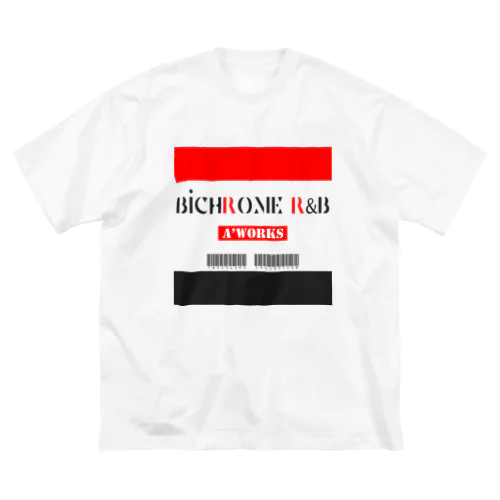 BICHROME RED&BLK ビッグシルエットTシャツ