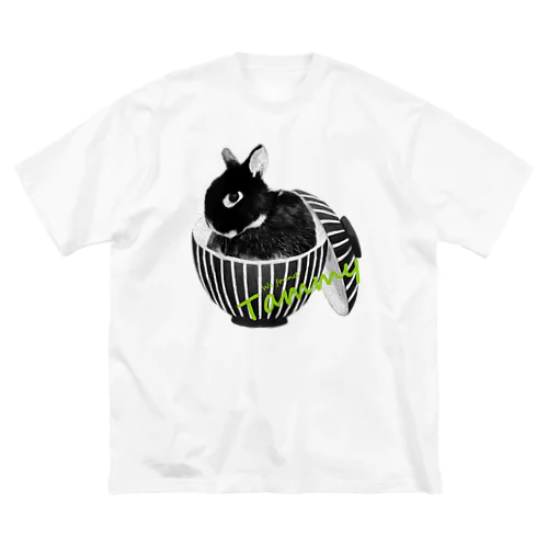 『うな丼』ビッグシルエットTシャツ(白) Big T-Shirt