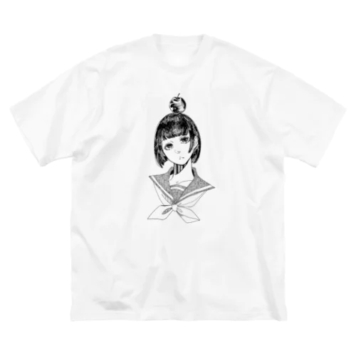 りんごと万有引力と少女 ビッグシルエットTシャツ