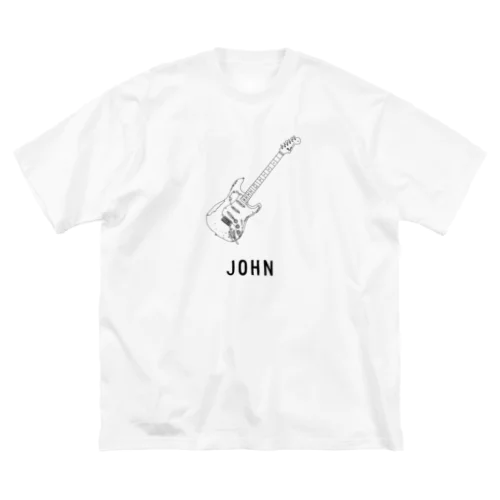 JOHN -black line- Big T-Shirt