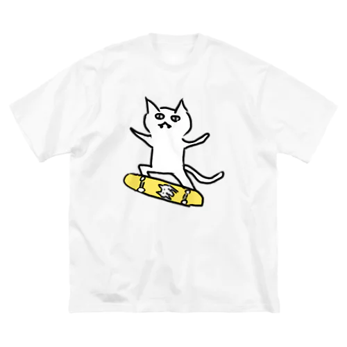 スケート猫による猫好きのための ビッグシルエットTシャツ