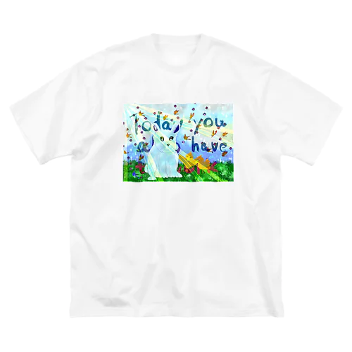 うさぎと小鳥　Harmony Big T-Shirt