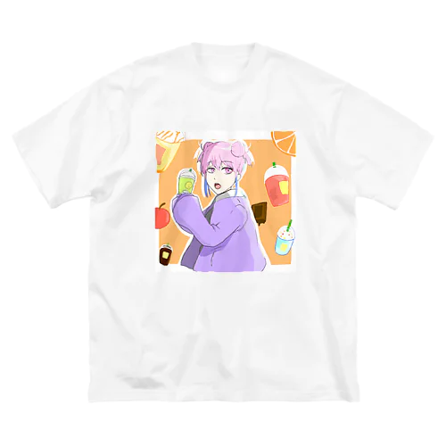 フラペチーノ大好き女の子 ビッグシルエットTシャツ