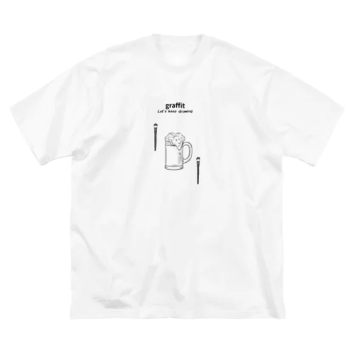 Let's keep drawing ビッグシルエットTシャツ