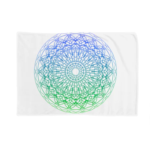 宇宙曼荼羅Green Blue Heart cakra Blanket