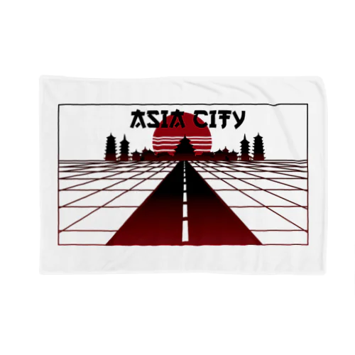  vaporwave asiacity  ブランケット