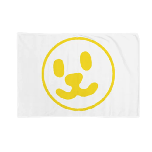 Smile Face Yellow Line Blanket