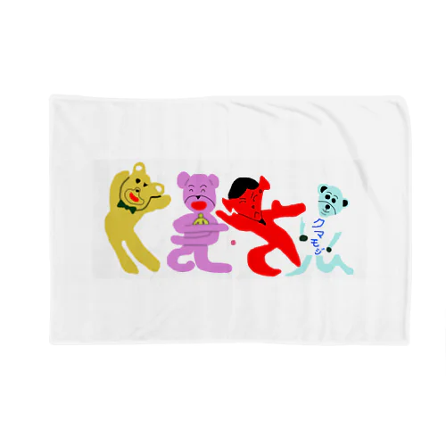 くまさん「熊文字」 Blanket