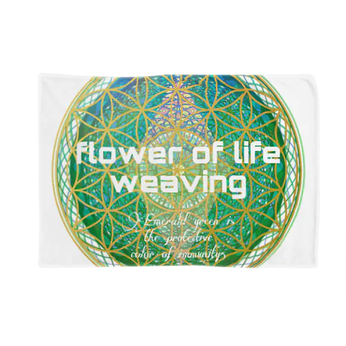 Flower of  Life waving  🌈LOGO version Blanket