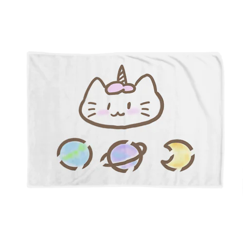 🪐ゆにねこ🪐ピンク(髪色) Blanket