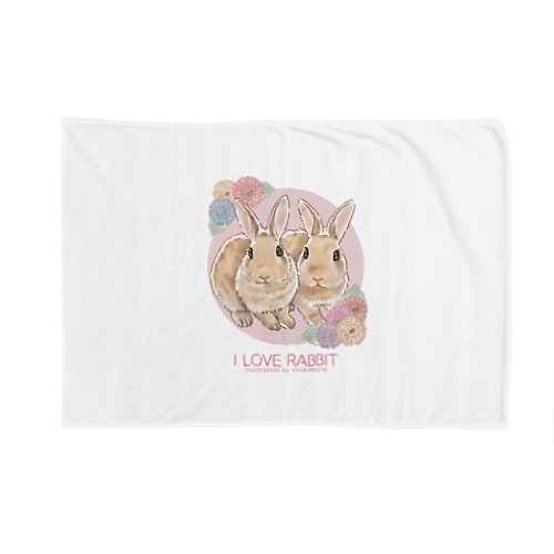 4：I LOVE RABBIT(ネザーランドドワーフ) Blanket
