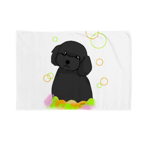 黒トイプードル　癒し犬 Blanket