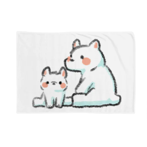 ふわふわシロクマ親子 Blanket