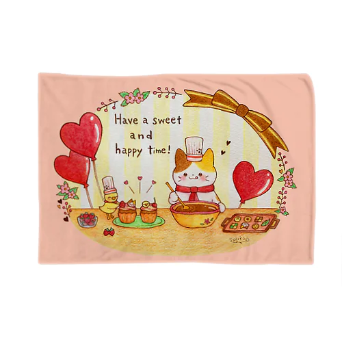 甘くて幸せなひと時を🍫💓ネコノゆず & はなピヨ Blanket