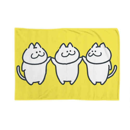 Three Makonyan Yellow Blanket ブランケット