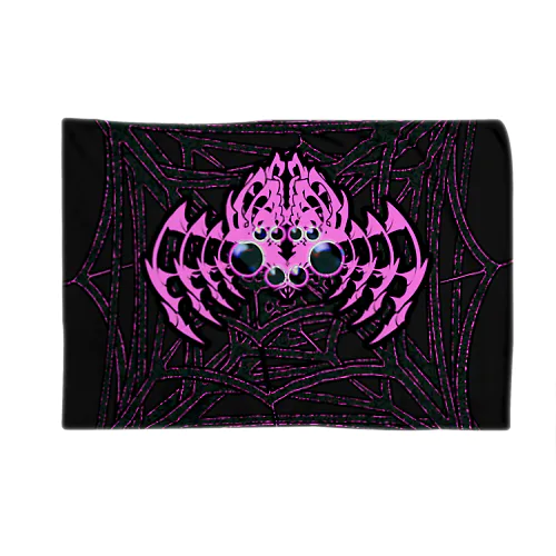 8-EYES PINKSPIDER BLK Blanket