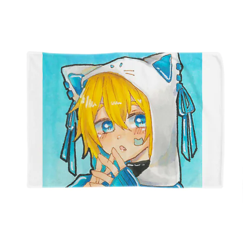 水色ネコくん Blanket