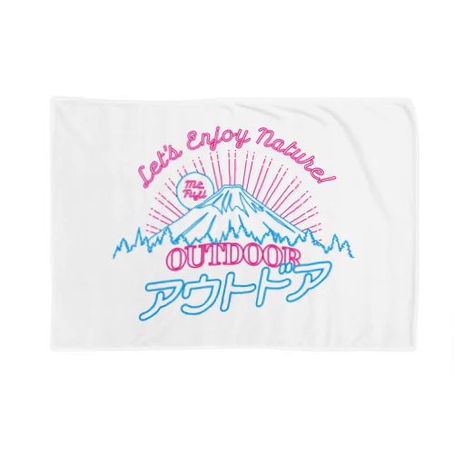 アウトドア（ネオン富士山） Blanket