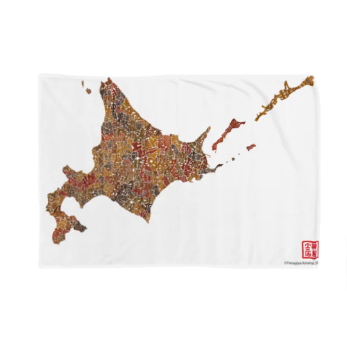 北海道_TextMap_木目調 Blanket