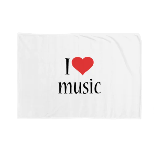 I Love music ブランケット