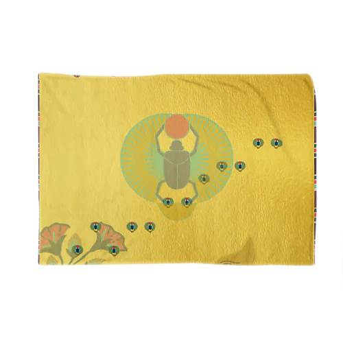 古代エジプト　K14ゴールドカラー　(スカラベ • バステト • ロータス) Blanket