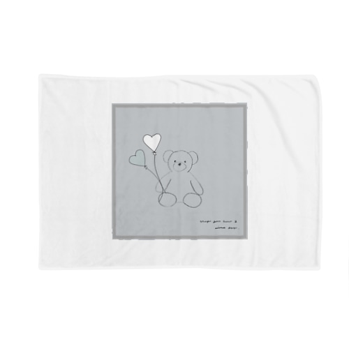 🧸 Bear and heart balloon.  Blanket