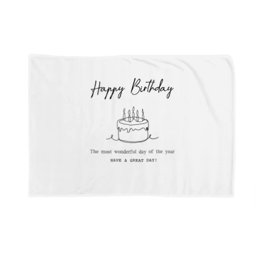 Happy Birthday　シンプル Blanket