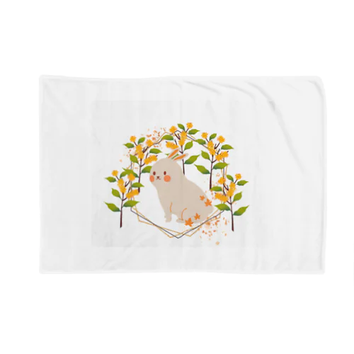 ウサギとキンモクセイ秋の気配 Blanket