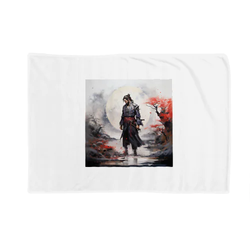 水墨画風の侍2 Blanket