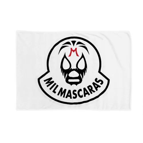 MIL MASCARAS-ミル・マスカラス ワッペン型ロゴ ブランケット