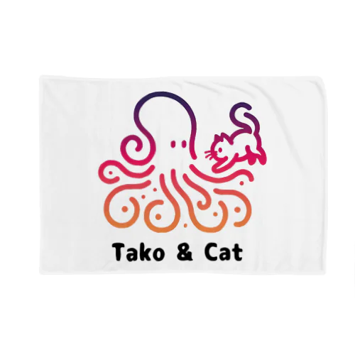 タコ & 猫 Blanket