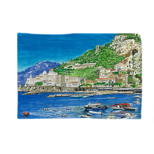 イタリアの港の風景 Blanket