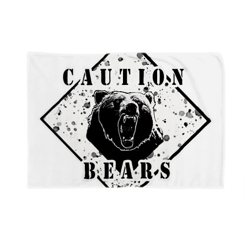 CAUTION- Bear　ｗ２ Blanket