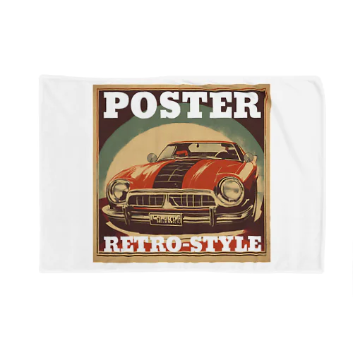 レトロスタイルポスター（自動車） Blanket