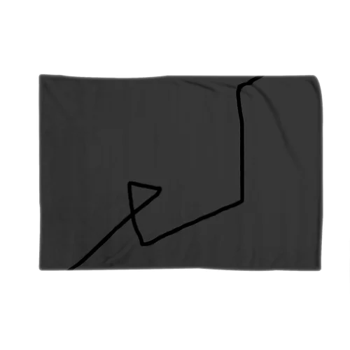 CharcoalGray BlackLineArt Blanket