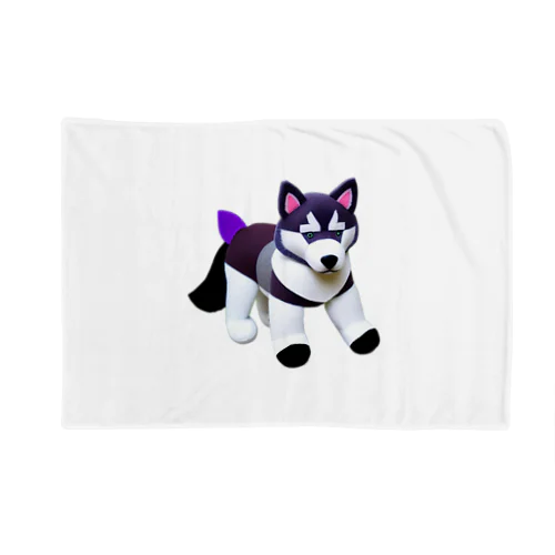 フェルトのハスキー犬 Blanket