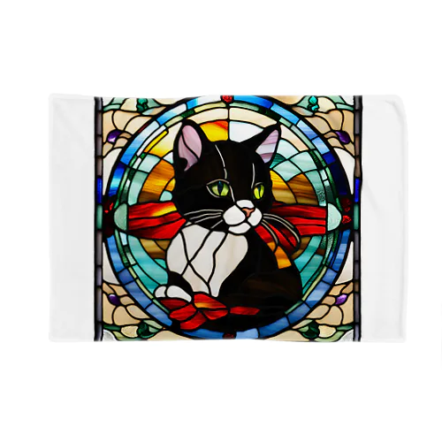 ステンドグラスの黒猫 Blanket