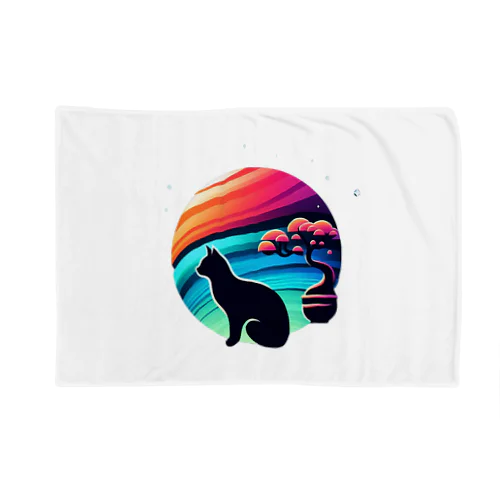 Colorful mood with cats 8 Blanket