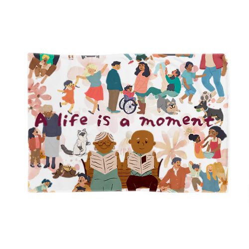 a life is a moment. 人生は一瞬である ブランケット