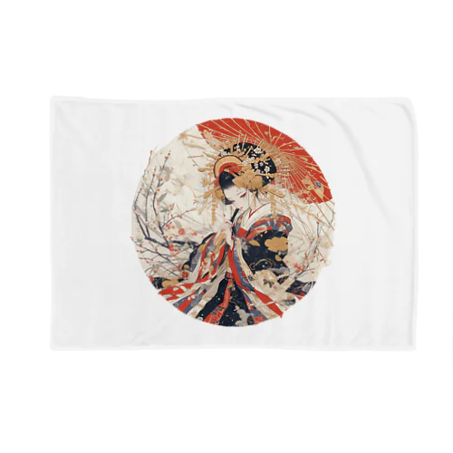 浮世絵 美人画 Ukiyoe beauty painting [UB-NIJI06-SR002-0001] Blanket